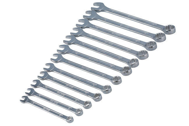 LASER 1798 12-Piece Combination Spanner Bi-Hex Set 8-19mm Chrome Vanadium Steel
