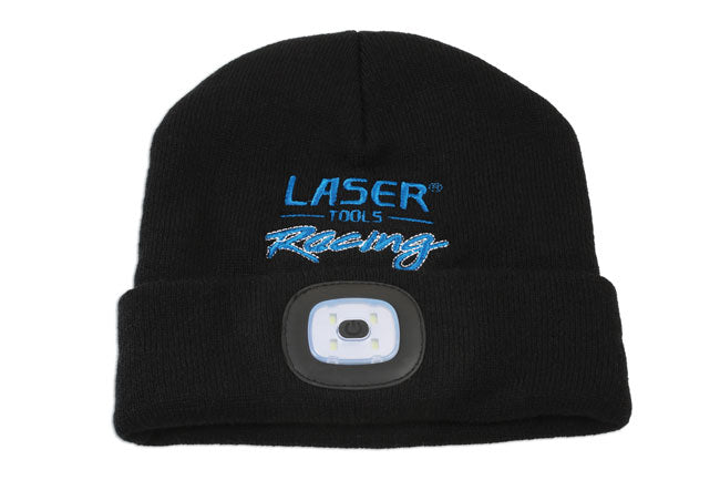 LASER 6899 Rechargeable Beanie Hat With Removable LED Lamp 3 Modes USB Charging