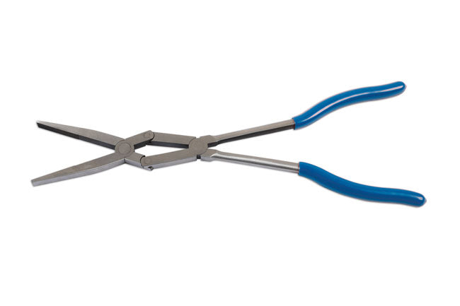 LASER 6968 Duckbill Pliers Double Jointed Flat Nose 340mm Steel Flush Rivets