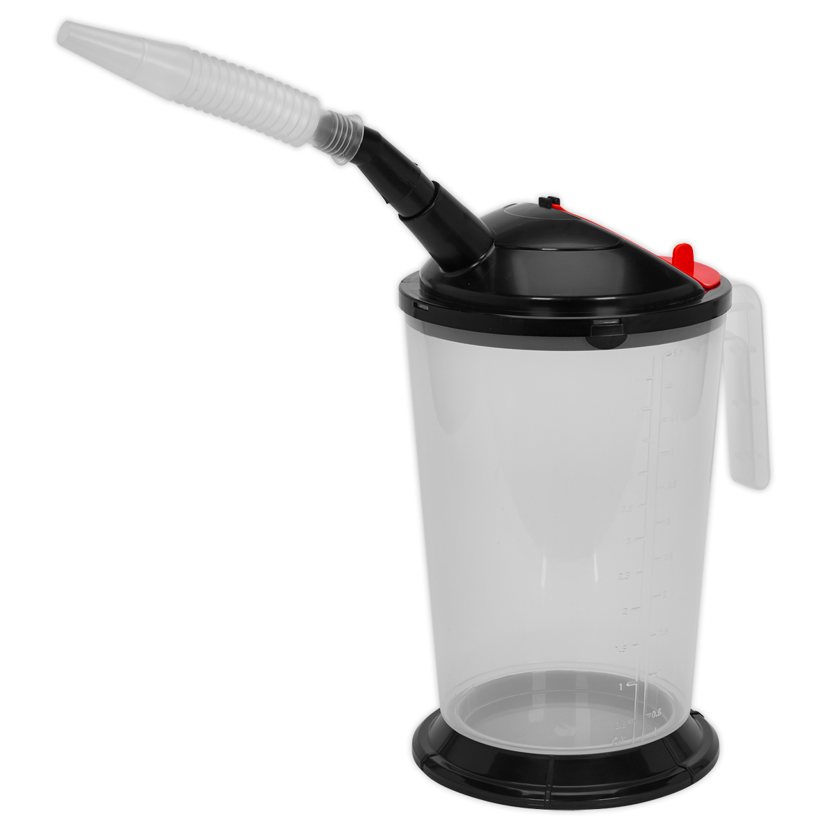Sealey 5L Measuring Jug 5 Litre Removable Flexible Spout Oil Resistant VS563