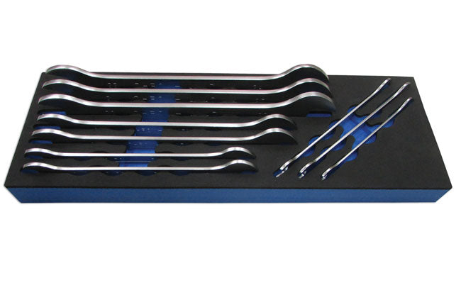 LASER 6996 Ultra Thin Open End Spanner Set Chrome Vanadium Steel Tool Kit