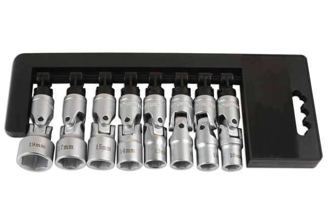 LASER 7035 Universal Joint Socket Set 3/8" Drive Chrome Vanadium Steel 8 Pieces