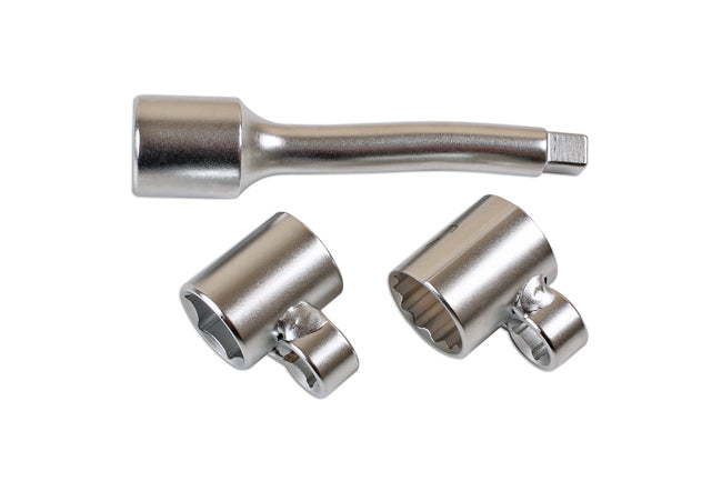 LASER 7072 Top Suspension Mount Tool Set 3 Pieces 14mm Bi Hex Socket Fits VAG