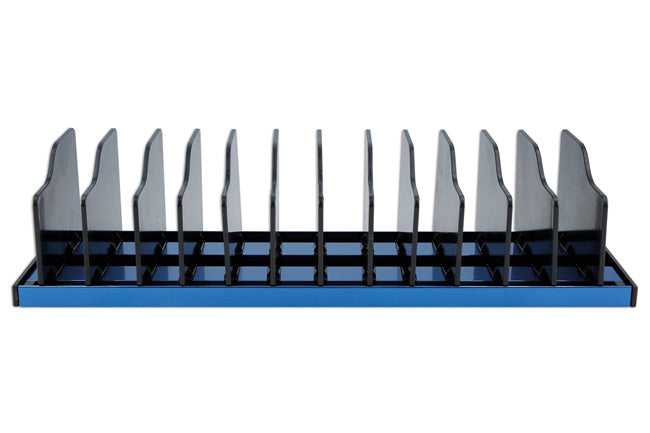 LASER 7245 Adjustable Pliers Storage Rack 300mm Aluminium ABS Organiser Tray