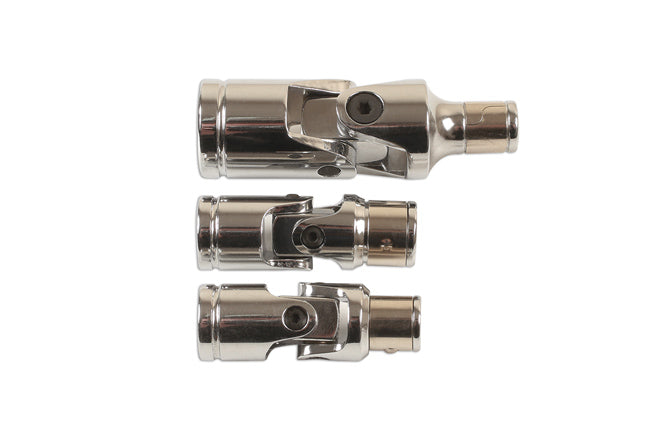 LASER 7255 Universal Joint Bit Adaptor Set From Chrome Vanadium 3 Pieces