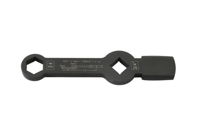 LASER 7341 HGV Brake Caliper Wrench 24mm 3/4" Drive For Mercedes Actros Atego