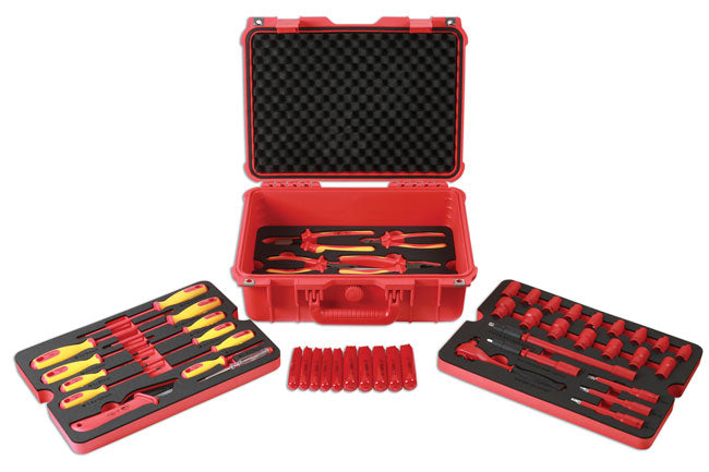 LASER 7383 Insulated Tool Kit 3/8" Driverated 1000V AC 1500V DC 50 Pieces