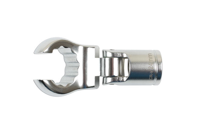 LASER 7479 Flexible Crows Foot Wrench 1/2" Inch Drive 24mm Chrome Vanadium