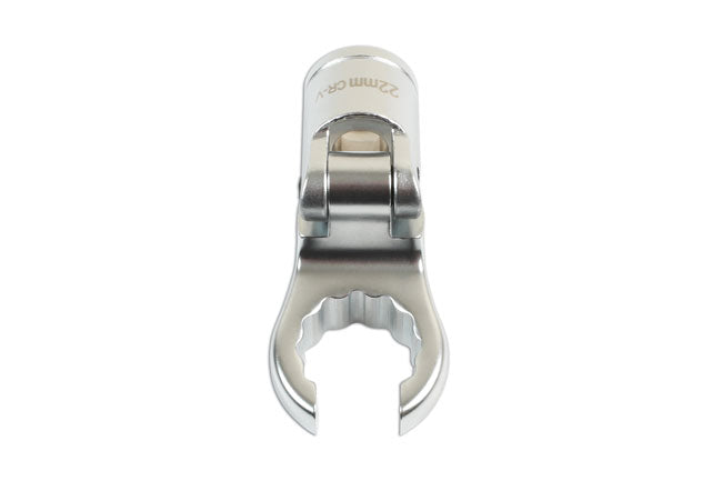 LASER 7519 Bi-Hex Flexible Crows Foot Wrench 1/2" Drive 22mm Chrome Vanadium