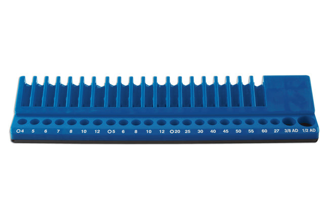 LASER 7531 Magnetic Bit Organiser Holds 43 Bits and Adaptors 375x88x41mm