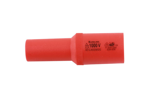 LASER 7562 Insulated Deep Magnetic Socket 3/8" Drive 8 mm High Voltage Tool