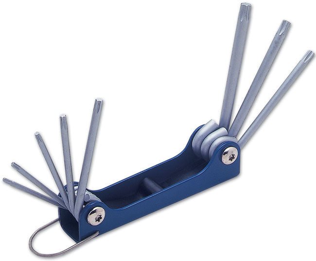 LASER 2181 8Pcs Screwdriver Torx Star Key Set T9 -T40 Penknife Style CRV Steel