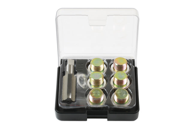 LASER 7662 Sump Plug Thread Repair Kit M18 x 1.50 Tap Insert Plug Washer Tool