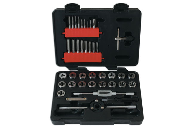 LASER 7669 Metric Tap and Die Set 39 Piece M3-M12 Thread Repair Tool Kit