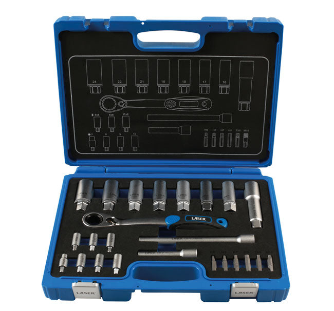 LASER 7673 Suspension Strut Mounting Tool Kit For MacPherson & Shock Removal