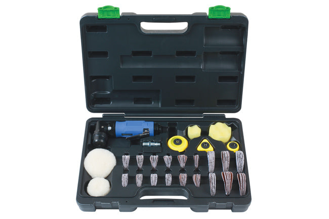 LASER 7683 Pneumatic Spot Repair Sander Kit 90 Degree Dual Action Air Tool Set