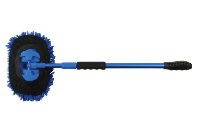LASER 7712 Microfibre Wash Mop Extendable Handle 64-108 cm For Easy Dusting