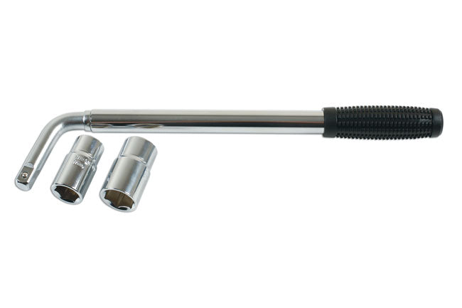 LASER 7757 Telescopic Extending Wheel Wrench 17 x 19 21 x 23mm 1/2" Drive Tool