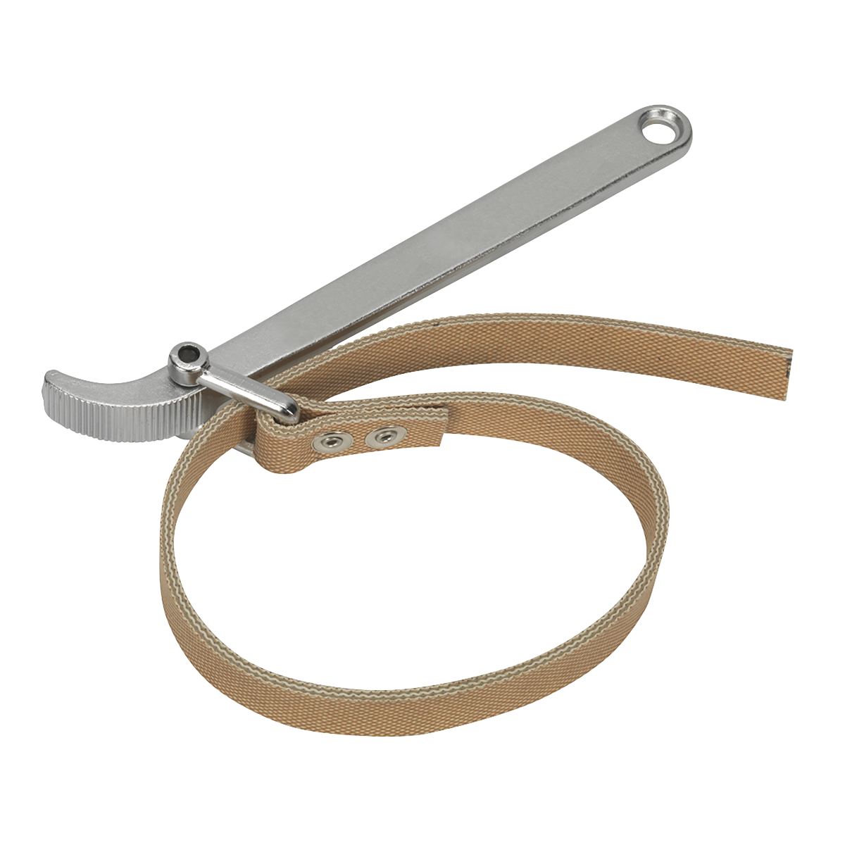 Sealey Oil Filter Strap Wrench With Hanging Hole 60-140mm Capacity AK6404