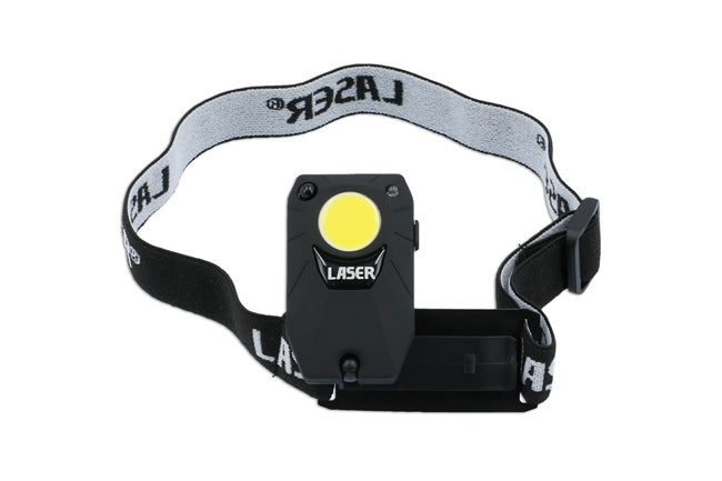 LASER 7857 Motion Sensor Rechargeable Headlight Worklight 55lm Swivel 360° LED