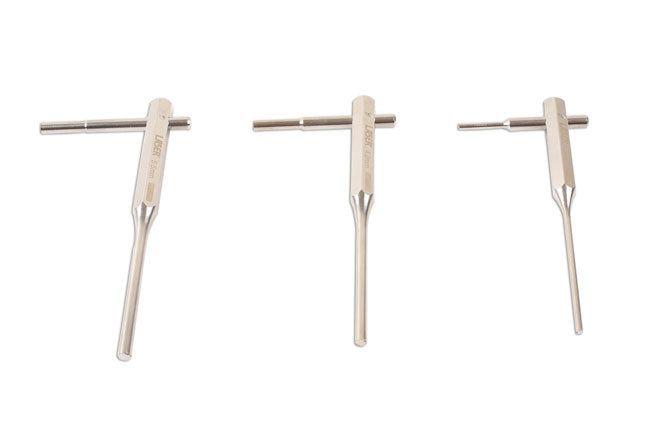 LASER 7865 Twin Function Brake Pin Punch Set 3 Pieces Chrome Vanadium Steel