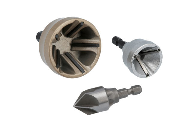 LASER 7884 Internal External Deburr Chamfer Tool Set 3 Pieces 3mm-19mm 13mm-35mm