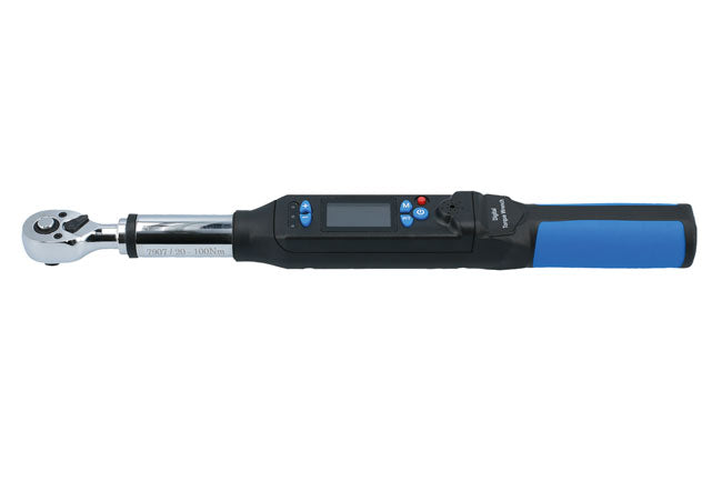 LASER 7907 Digital Torque and Angle Wrench 3/8" Drive 20-100 Nm Steel Tool