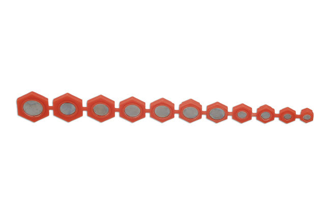 LASER 7932 Magnetic Socket Inserts Set 11pc Nylon Hex Bi-Hex For 8-19mm Sockets