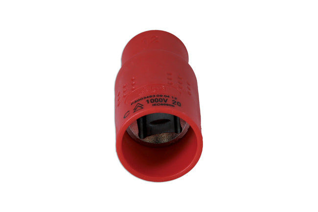 LASER 7990 Insulated Socket 1/2" Inch Drive 12 mm VDE IEC1000V Safety Tool