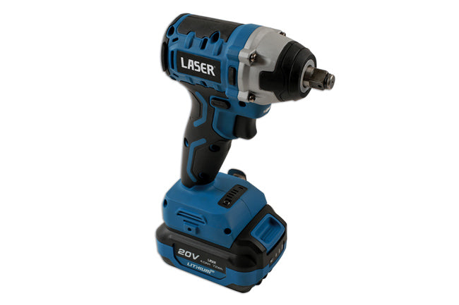 LASER 8013 Cordless Impact Wrench 1/2" Drive 20V Brushless Motor 300Nm Bare Unit