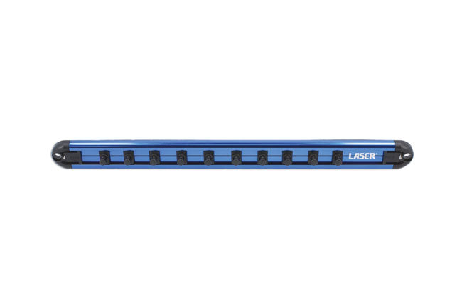 LASER 8086 Magnetic Socket Rail 1/4" Inch Drive 45 Degree Quick Lock Aluminium