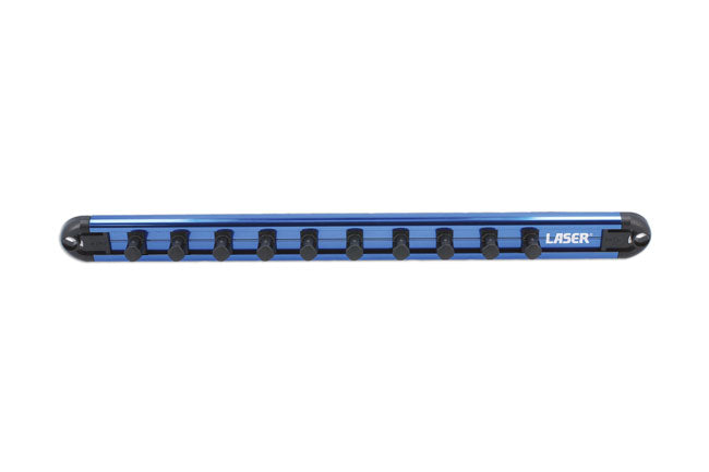 LASER 8087 Magnetic Socket Rail 3/8" Inch Drive 45 Degree Quick Lock Aluminium