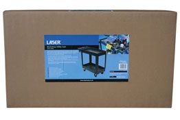 LASER 8089 Workshop Utility Cart Twin Level Castor Wheels 250kg Load Capacity