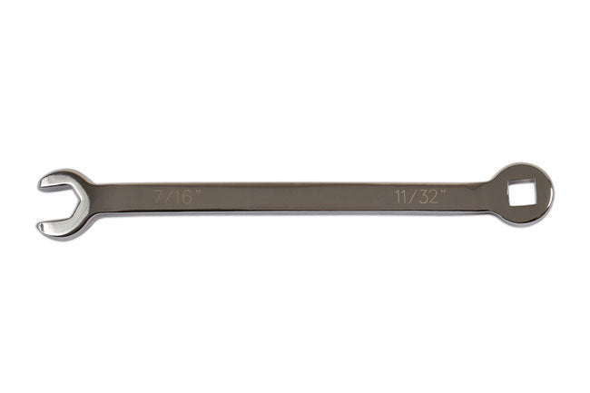 LASER 2603 Brake Lines Spanner 7/16" OE x 11/32" Square Spanner Size Tool