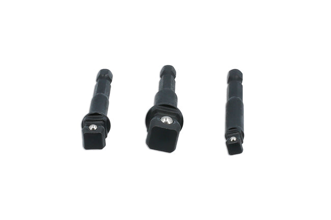 LASER 8149 Power Extension Set 1/4 3/8 1/2" Inch Drive With Wobble Function