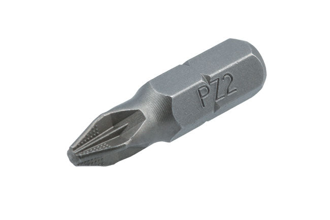 LASER 8279 15Pcs Screwdriver Non-Slip Cubic Tip Bit Set Pz2 25mm 1/4" S2 Steel