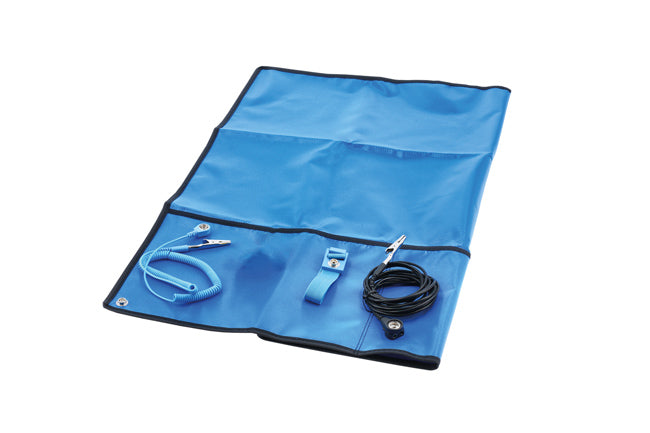 LASER 8285 Anti-Static Service Mat Kit For Tool Trolley 600x600mm Earth Bonding