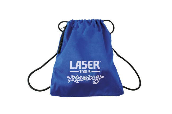 LASER 8335 LTR Racing Drawstring Backpack Gym Bag Sports Travel Black Blue