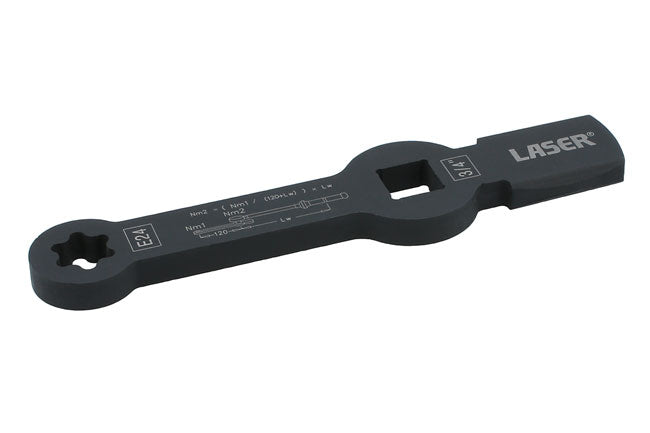 LASER 8343 HGV Brake Caliper Wrench E24 3/4" Drive Carbon Steel Heavy Duty Tool