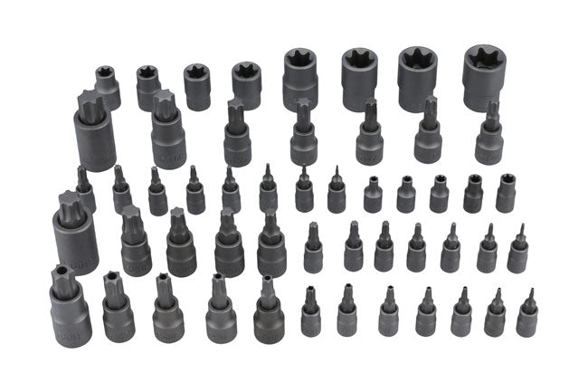 LASER 8349 Master Torx Socket & Bit Set 52pc 1/4" 3/8" 1/2" Inches Drive Ch-V