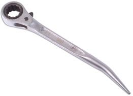 LASER 0192 Ratchet Ring Spanner 21mm Bi-Hex 12-Point Chrome Vanadium Scaffolding
