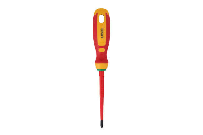 LASER 8448 Screwdriver VDE Insulated Phillips-Head Ph2 100mm CrMo Soft Grip
