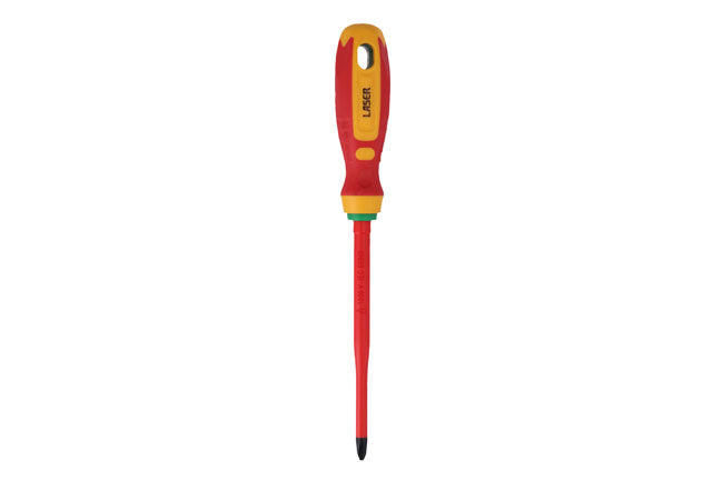 LASER 8449 Screwdriver VDE Insulated Phillips-Head Ph3 150mm CrMo Soft Grip