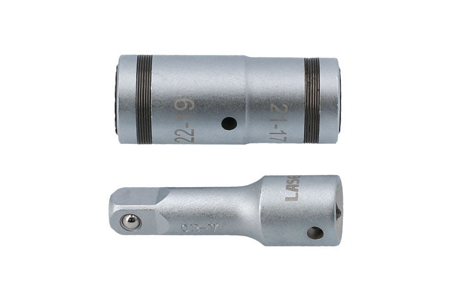 LASER 8458 4-in-1 Wheel Nut Socket 17 19 21 22 mm 1/2" Drive Chrome Vanadium