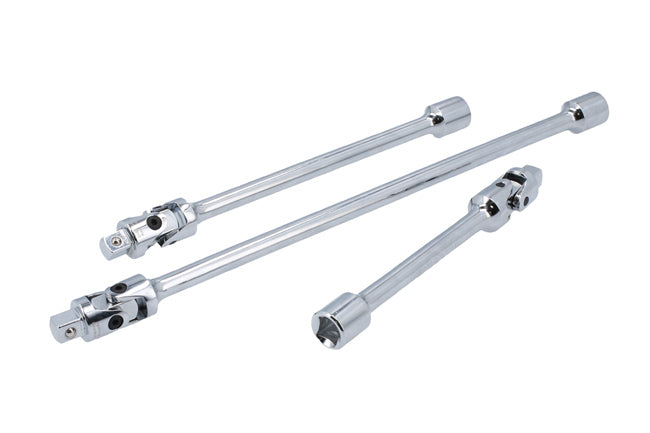 LASER 8494 Universal Joint Extension Set 3 Pieces Spring Loaded 3/8" Drive