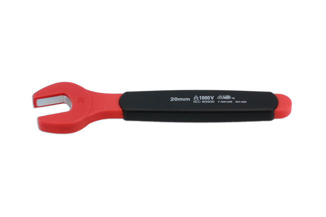LASER 8552 Insulated Open Ended Spanner 20 mm 1000V VDE Rated Safety Tool