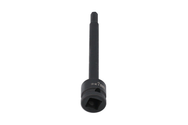 LASER 8583 Screwdriver Allen Key Impact Hex Bit 7mm 1/4" Drive Chrome Molybdenum