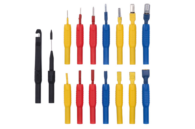 LASER 8603 Assorted Test Lead Adaptor Set 16pc For 4mm Banana Multimeter Leads