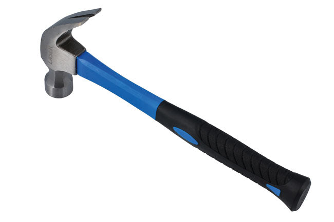 LASER 8609 Claw Hammer 20oz Fibreglass Shaft TPR Grip For Precision Work