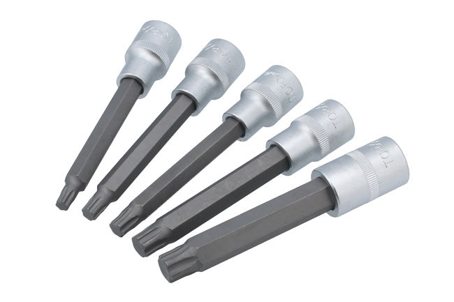 LASER 8679 5Pcs Screwdriver Long Torx Plus Socket Bit Set 1/2" Drive TP40-TP60